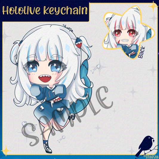 Gura Hololive Keychain